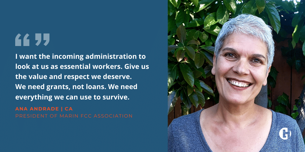 Ana Andrade is the president of the Marin Family Childcare Association.