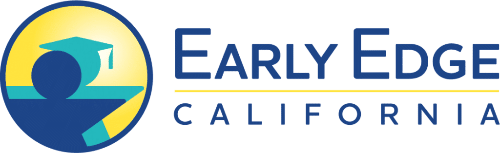 Early Edge California logo with a stylized figure wearing a graduation cap next to the organization's name.